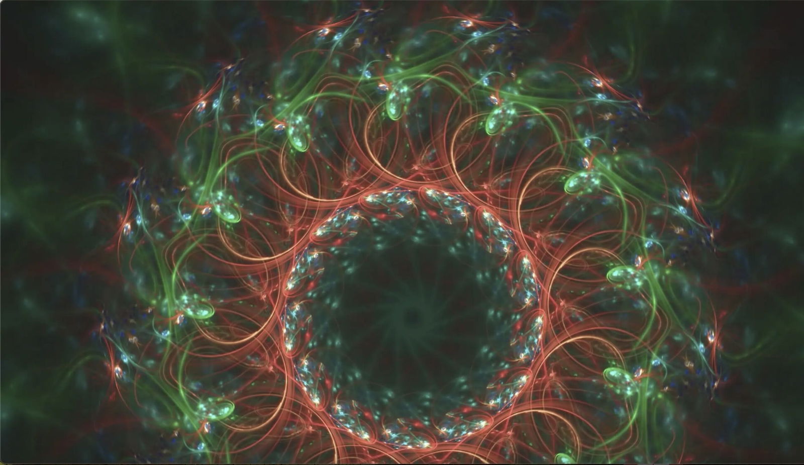 Abstract fractal art with glowing colors